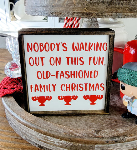 Fun old-fashioned family Christmas sign