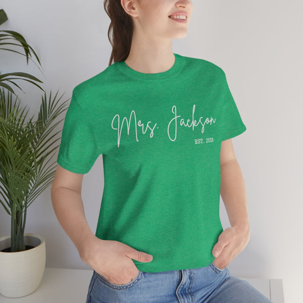 Personalized Mrs EST shirt