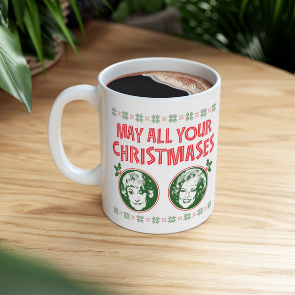 May All Your Christmases Bea White 11 oz mug