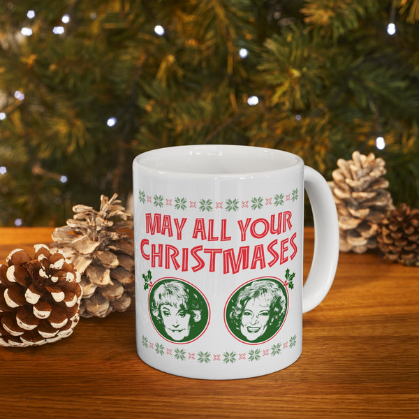 May All Your Christmases Bea White 11 oz mug