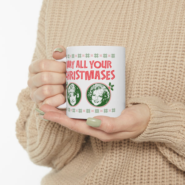 May All Your Christmases Bea White 11 oz mug