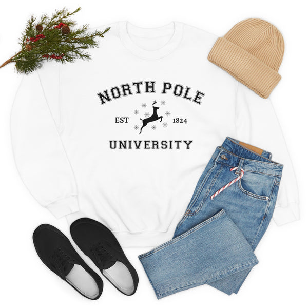 North Pole University sweatshirt