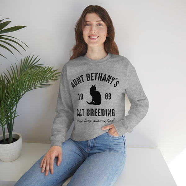 Aunt Bethany's Cat Breeding sweatshirt