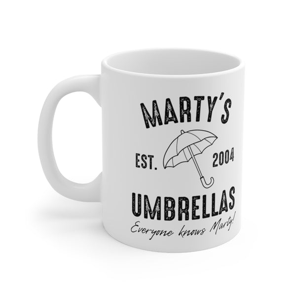 Marty's Umbrellas 11 oz coffee mug