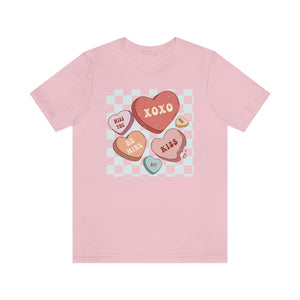 Retro hearts checkered Valentine shirt