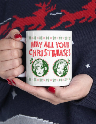 May All Your Christmases Bea White 11 oz mug