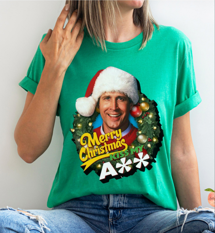 Merry Christmas Kiss My A Christmas Vacation Clark Griswold shirt
