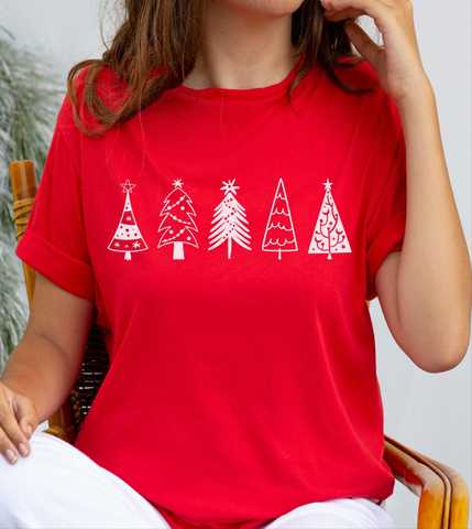 Christmas trees minimalistic shirt