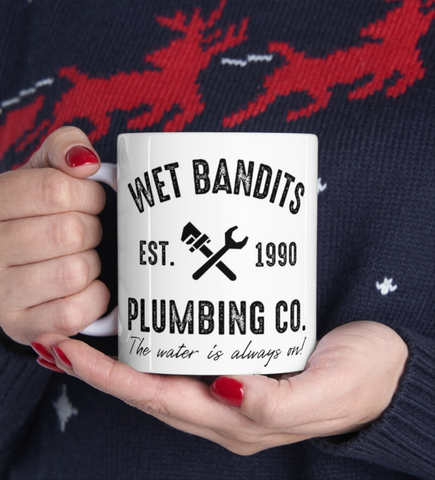 Wet Bandits Plumbing Co 11 oz coffee mug