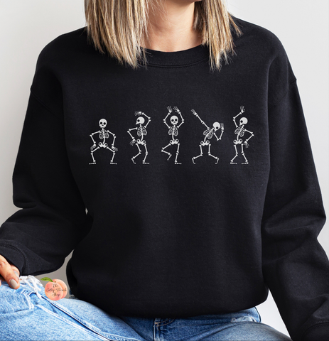 Dancing skeleton Halloween sweatshirt