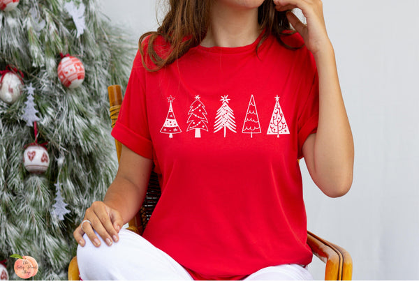 Christmas trees minimalistic shirt