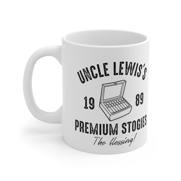 Uncle Lewis's Premium Stogies 11 oz coffee mug