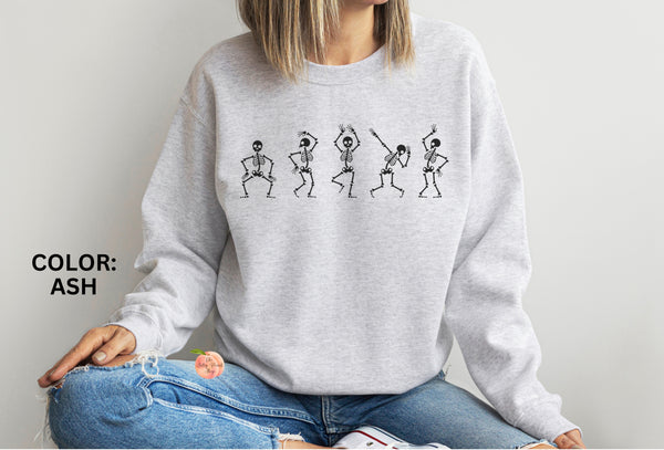 Dancing skeleton Halloween sweatshirt