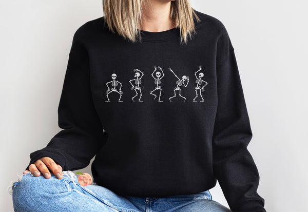 Dancing skeleton Halloween sweatshirt