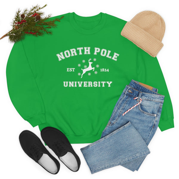 North Pole University sweatshirt