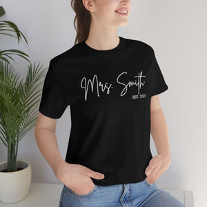 Personalized Mrs EST shirt