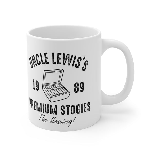 Uncle Lewis's Premium Stogies 11 oz coffee mug