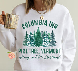 Columbia Inn Pine Tree Vermont sweatshirt