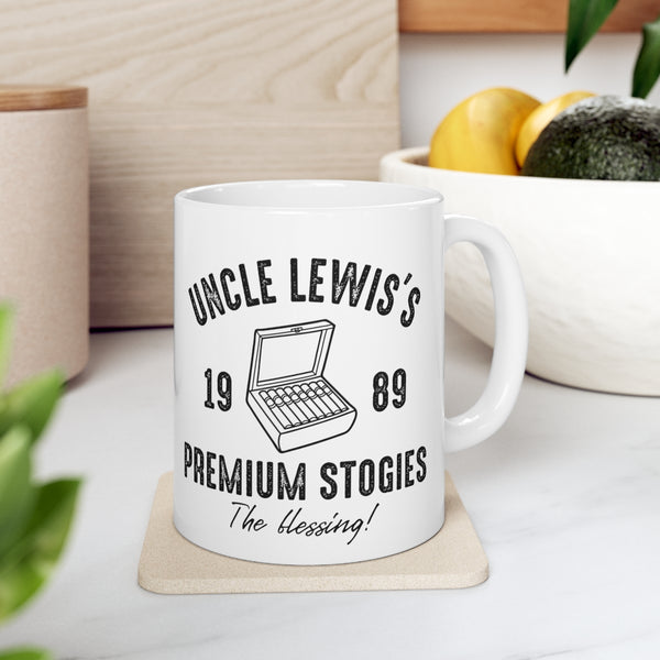 Uncle Lewis's Premium Stogies 11 oz coffee mug