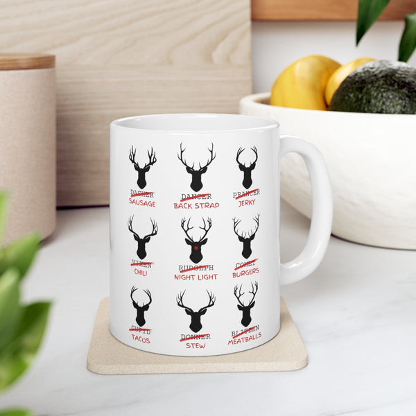 Funny Reindeer Names 11 oz coffee mug