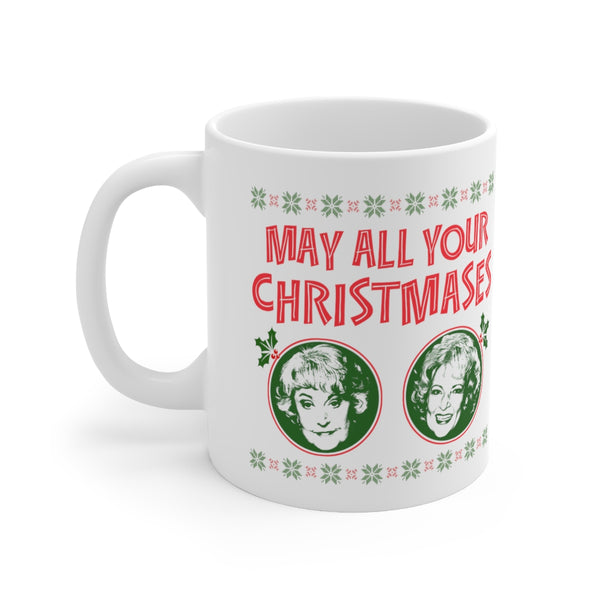 May All Your Christmases Bea White 11 oz mug