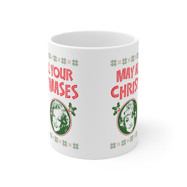 May All Your Christmases Bea White 11 oz mug