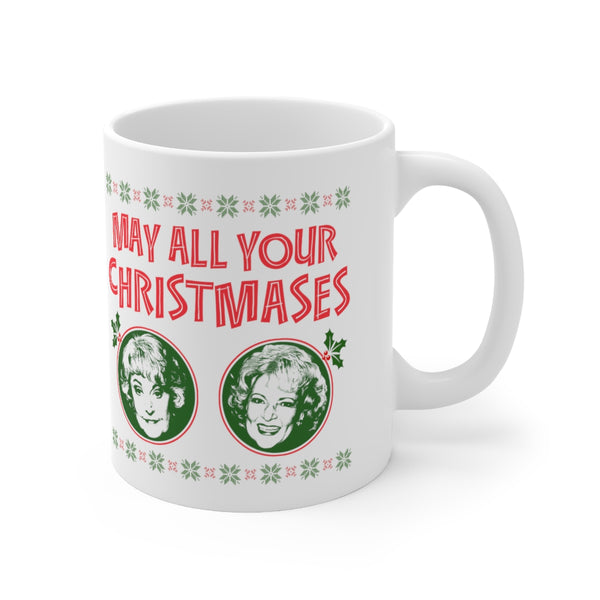 May All Your Christmases Bea White 11 oz mug