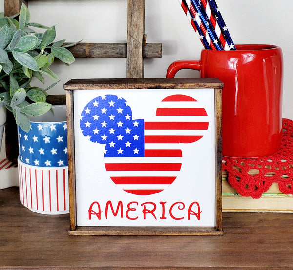 Patriotic America sign