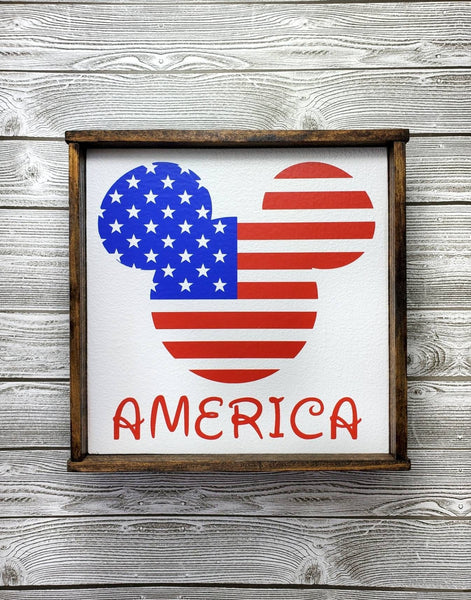 Patriotic America sign