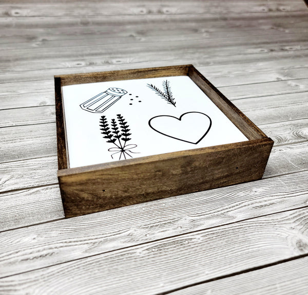 Practical Magic salt rosemary lavender love wood sign