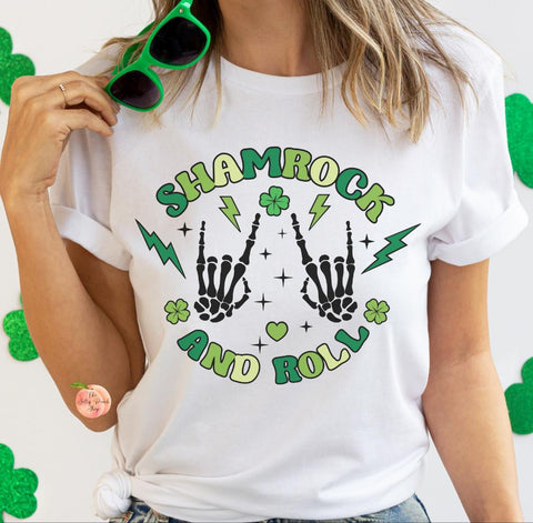 Shamrock and roll St Patricks Day shirt