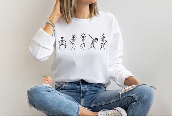 Dancing skeleton Halloween sweatshirt